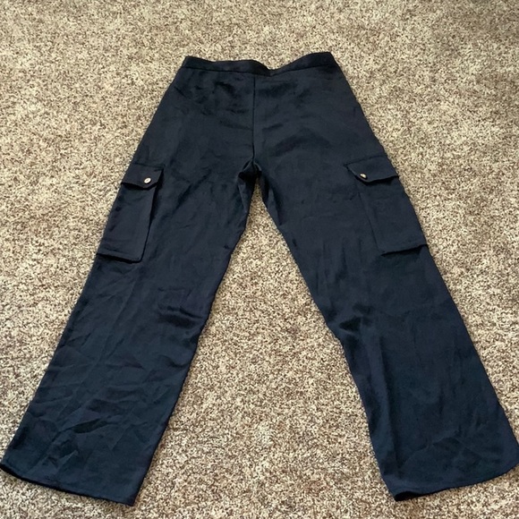 Maje Satiny Cargo Pants Black Size 36